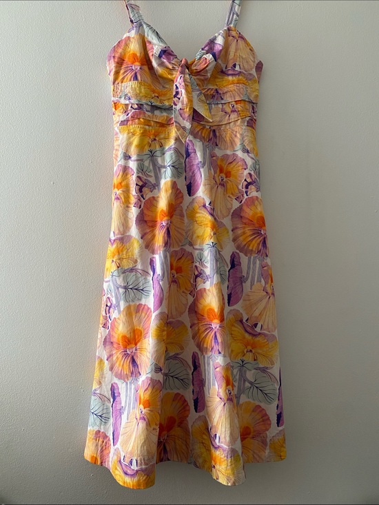 Anthropologie Dresses & Skirts - Anthropology Cecilia Pettersson Floral Tie-Front Sundress in Yellow & Purple